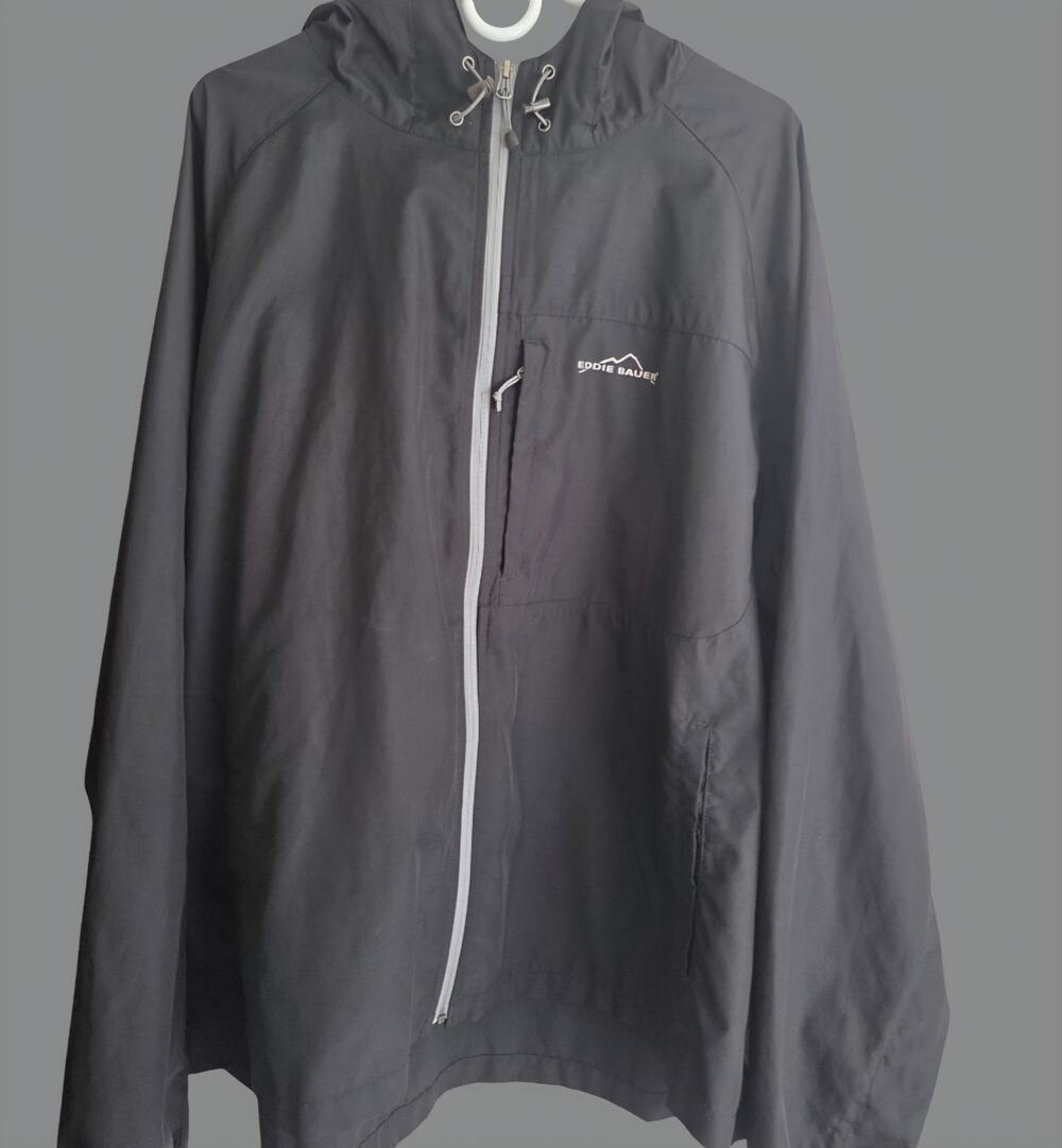 Eddie Bauer Men's Packable Full-Zip Hooded Jacket XXL BlackL